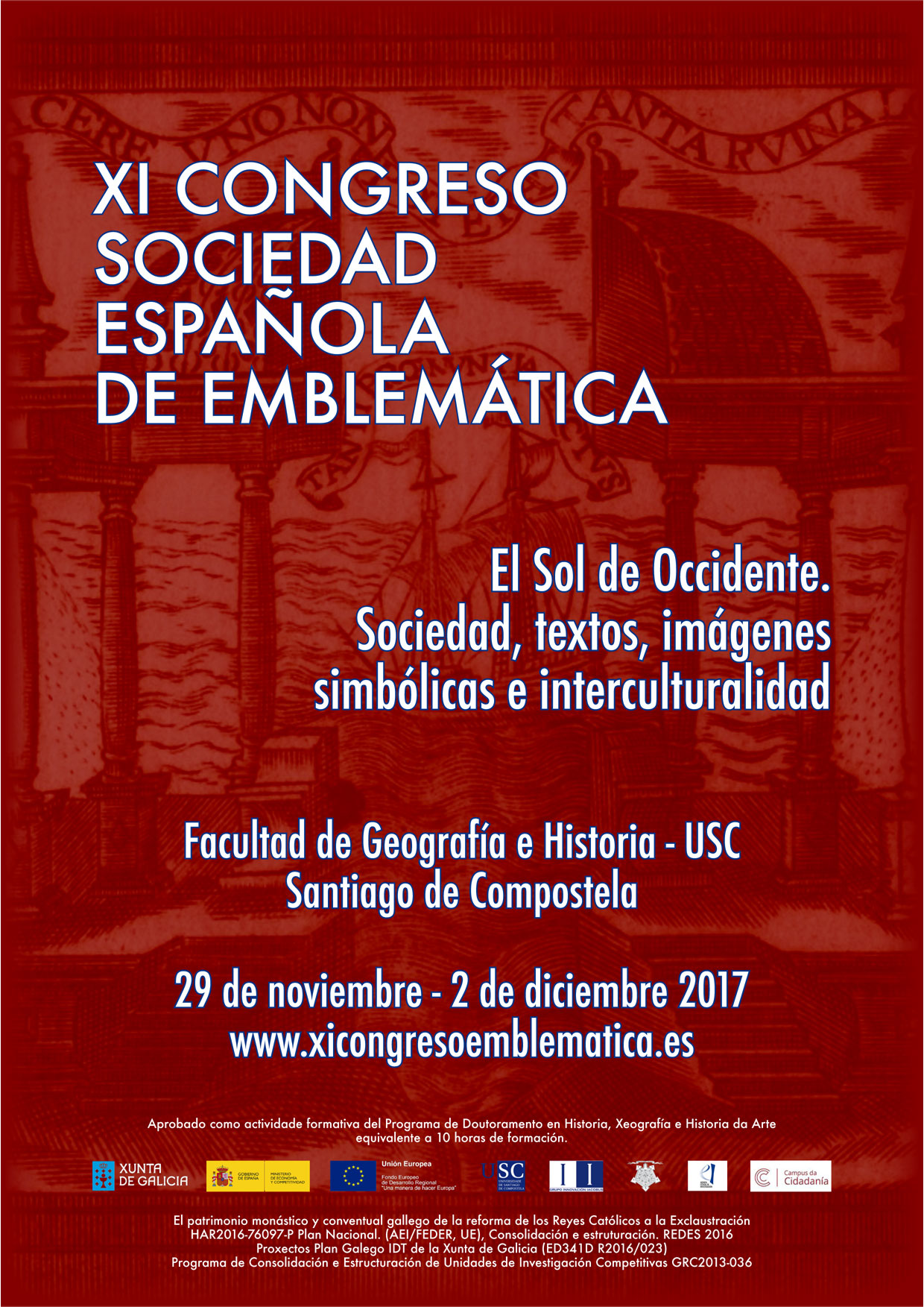 XI Congreso de la Sociedad Española de Emblemática. El Sol de Occidente. Sociedad, textos, imágenes simbólicas e interculturalidad